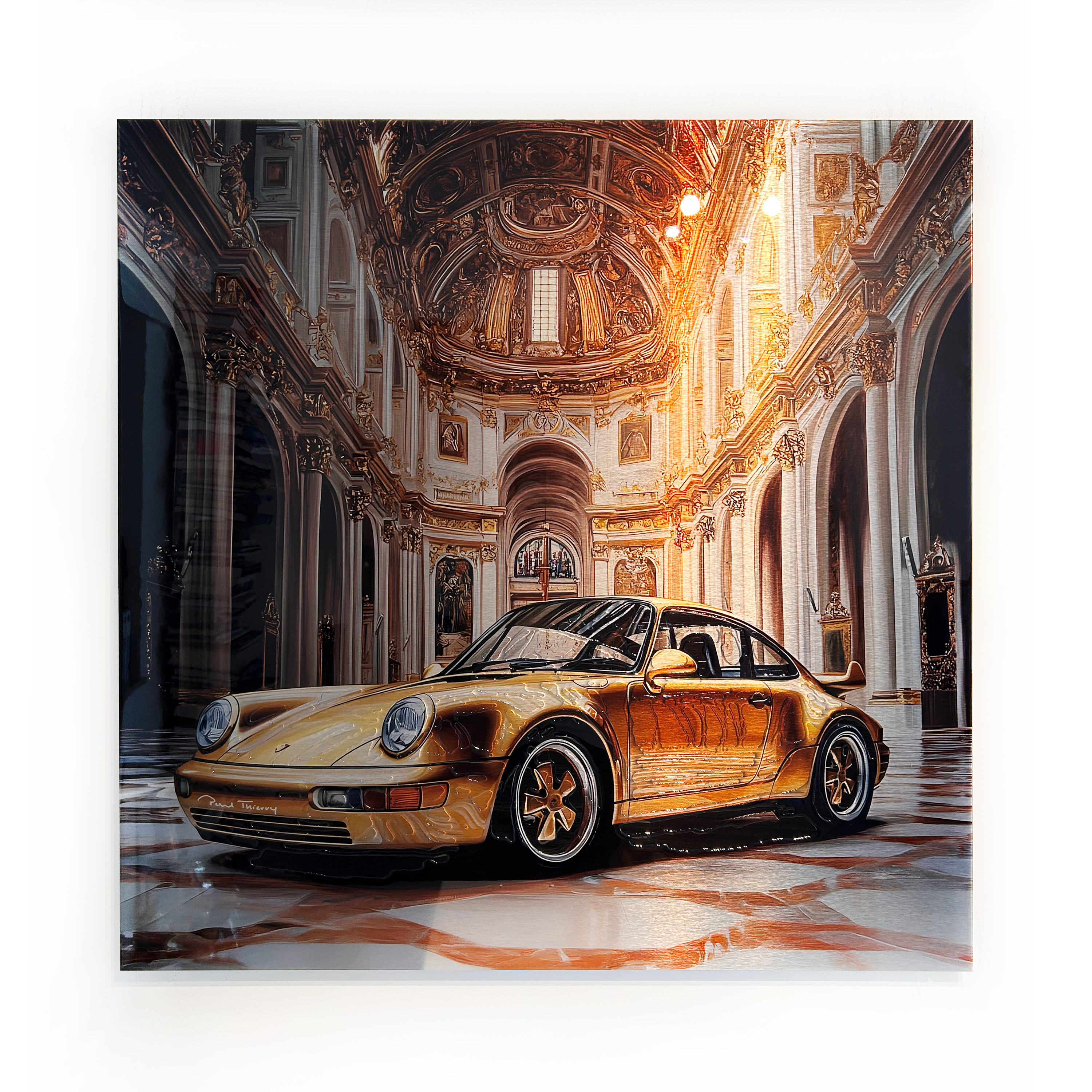 Porsche Gold Malerier