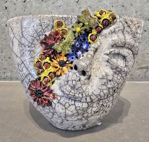 Ansigtskrukke Kunst Rakukeramik - Se vores udvalg af rakukeramik af Dorit Knudsen