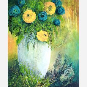 Blue and yellow flowers