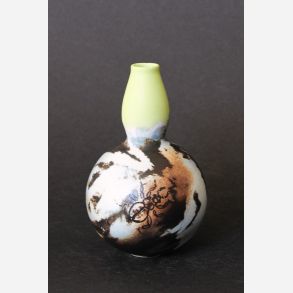 Spirevase med stor guldlber