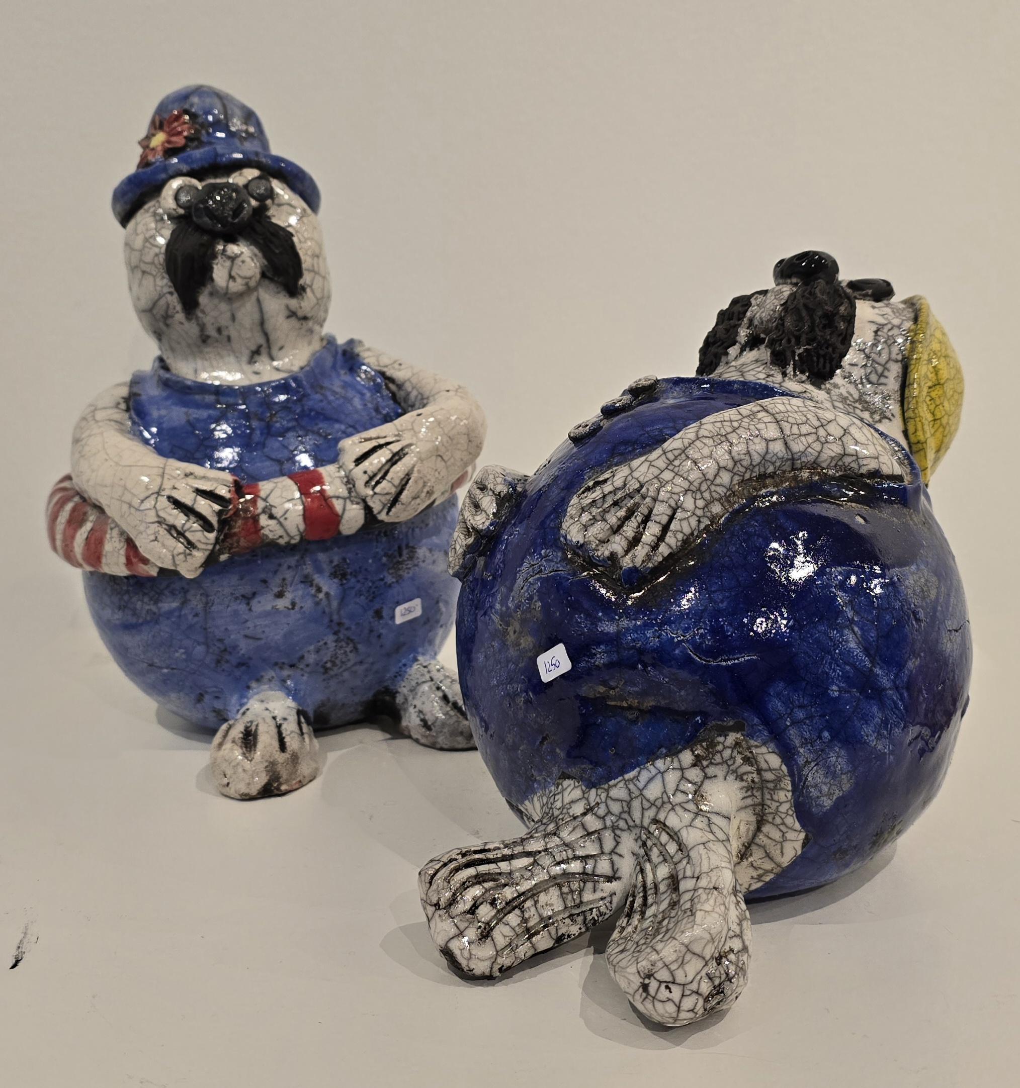 Sæl i badetøj Kunst Rakukeramik - Se vores udvalg af rakukeramik af Dorit Knudsen