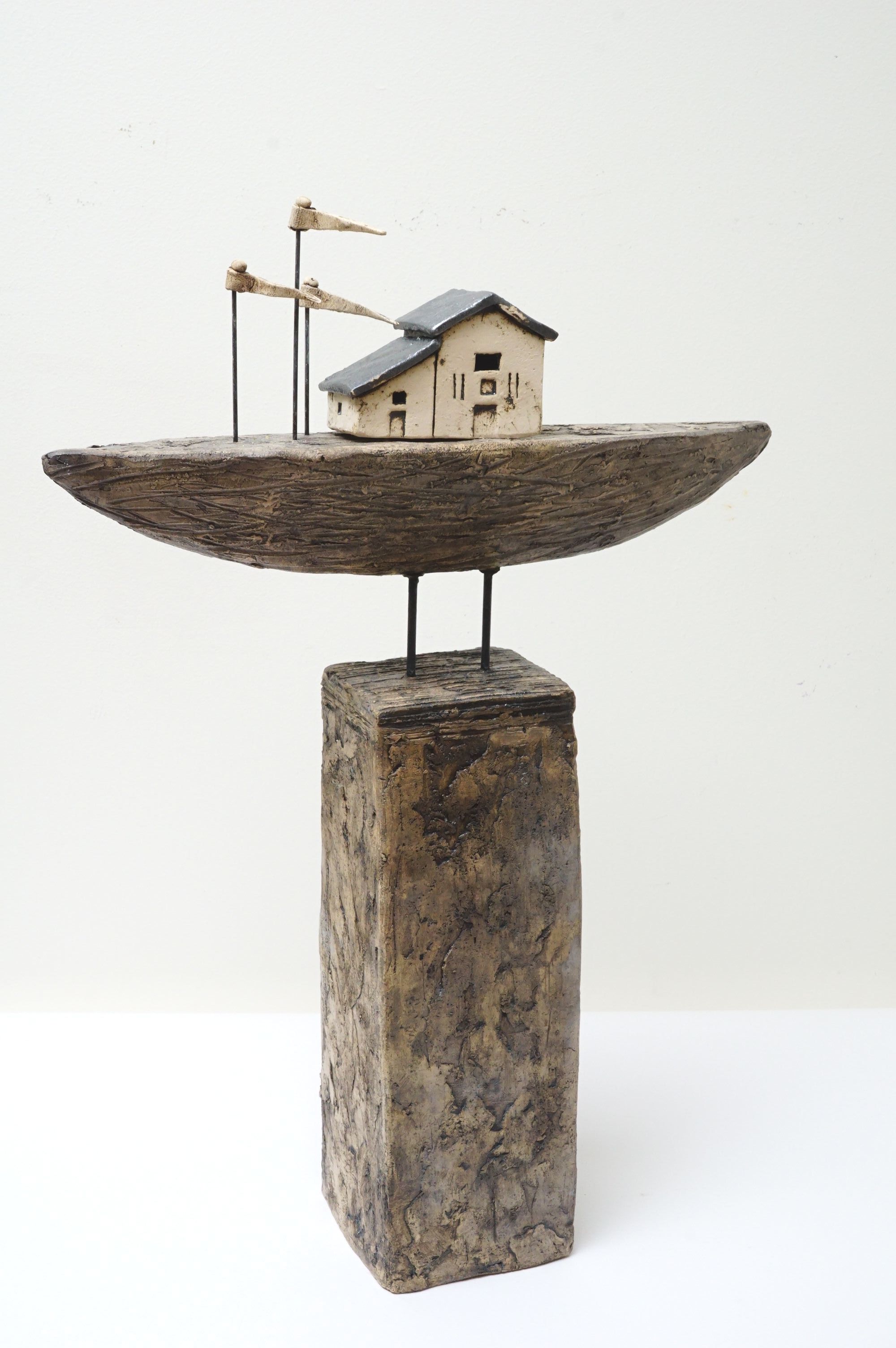 House-boat Skulptur Jikke van de Waal-Bijma | Malerier af Jikke van de Waal-Bijma