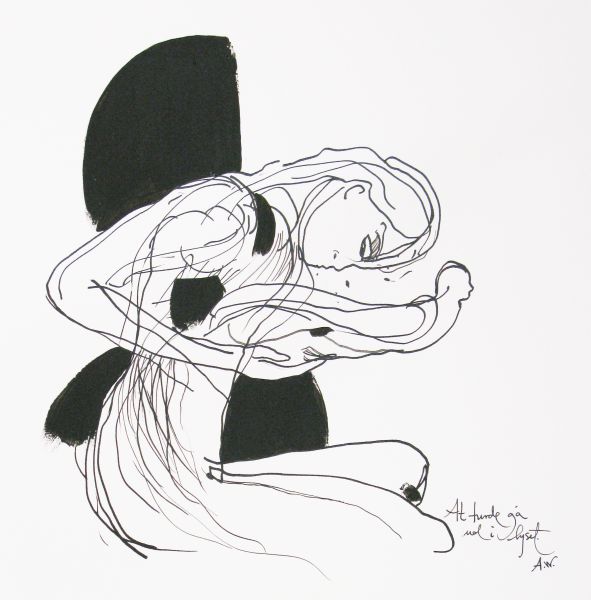 At turde gå med ud i lyset Maleri Annette Wier | Køb malerier lavet af Annette Wier - Unik lethed