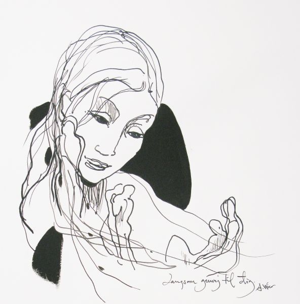 Langsom genvej til dig Kunst på papir Annette Wier | Køb malerier lavet af Annette Wier - Unik lethed