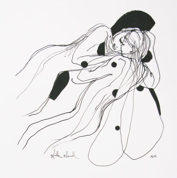 Stille stund Maleri Annette Wier | Køb malerier lavet af Annette Wier - Unik lethed