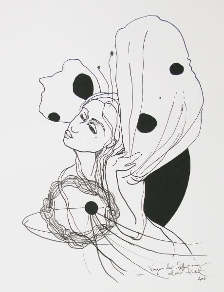 Vinger der løfter mig ud over tiden Maleri Annette Wier | Køb malerier lavet af Annette Wier - Unik lethed