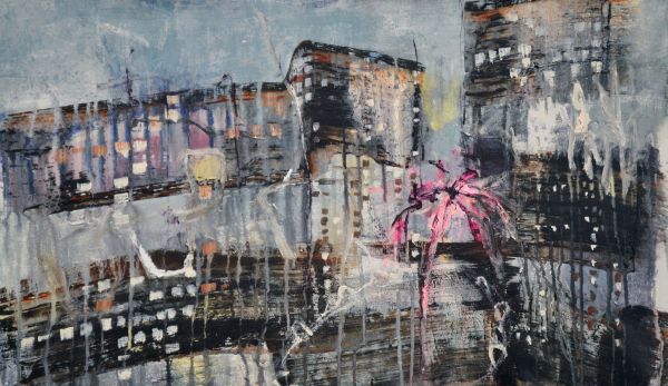 Spanish downtown II Maleri Carsten Frank | Køb kunst og malerier fra Carsten frank | Unikt udvalg