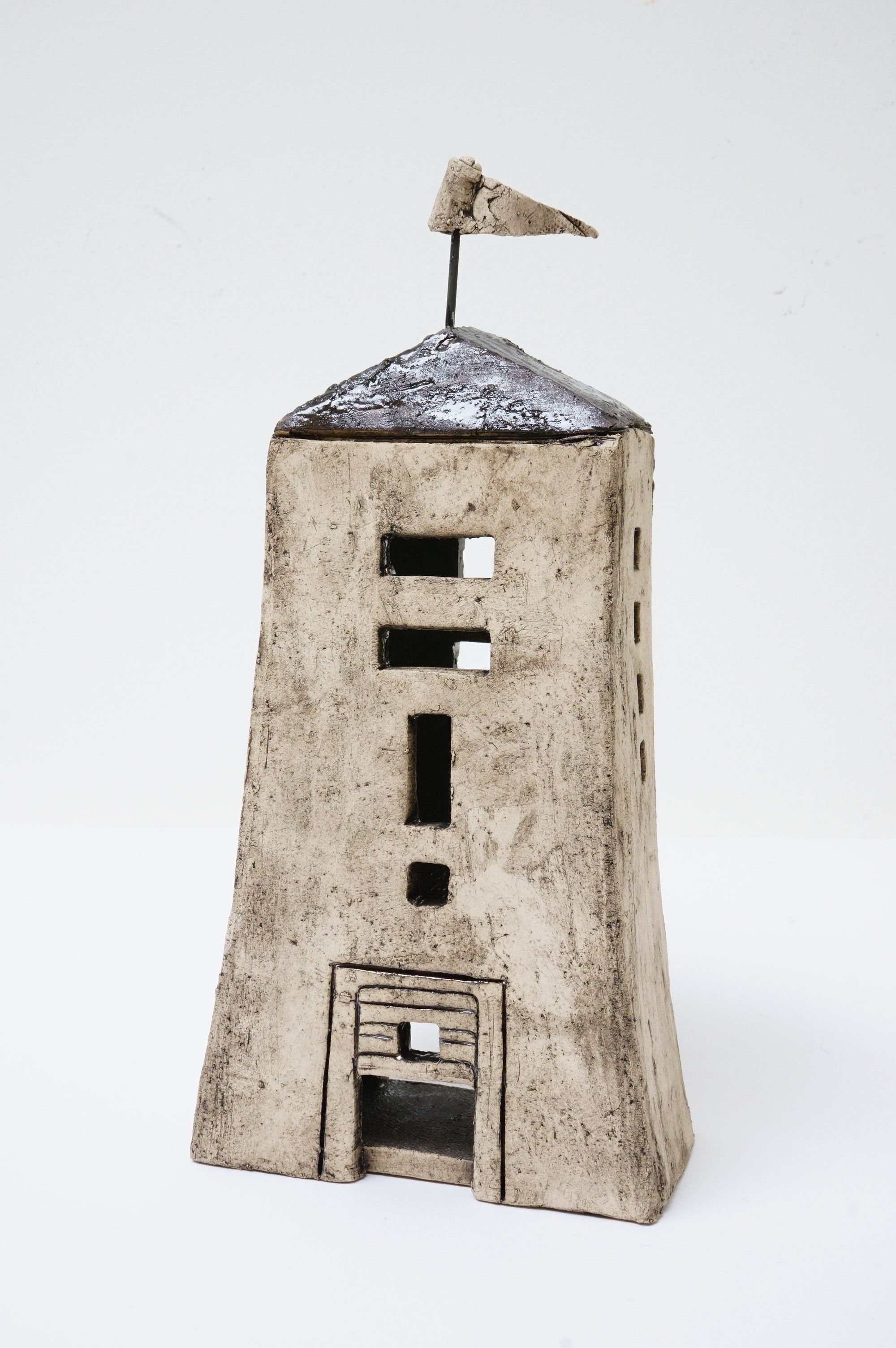 Tower house - skulptur af Jikke van de Waal-Bijma Kunst Jikke van de Waal-Bijma | Malerier af Jikke van de Waal-Bijma