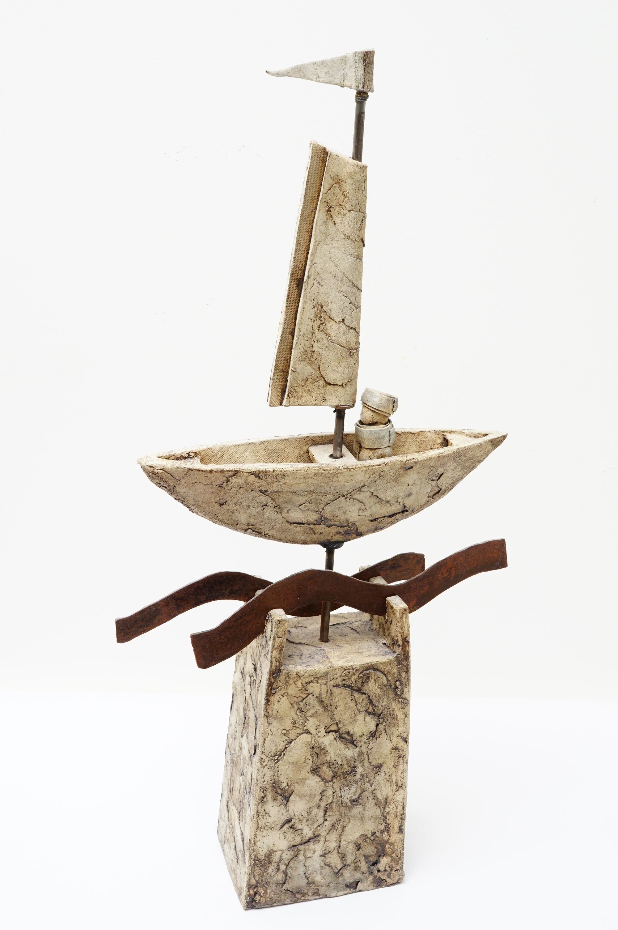 On the waves - skulptur af Jikke van de Waal-Bijma Kunst Jikke van de Waal-Bijma | Malerier af Jikke van de Waal-Bijma
