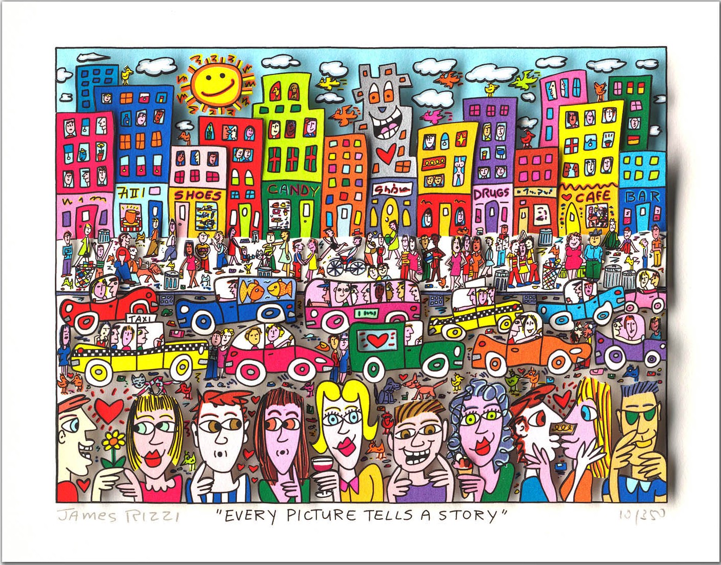 Every picture tells a story Kunst James Rizzi | Originale malerier af James Rizzi | Shop her