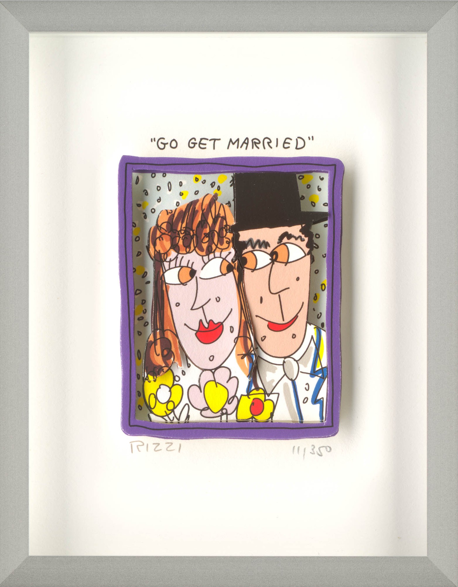 Go get married Kunst James Rizzi | Originale malerier af James Rizzi | Shop her