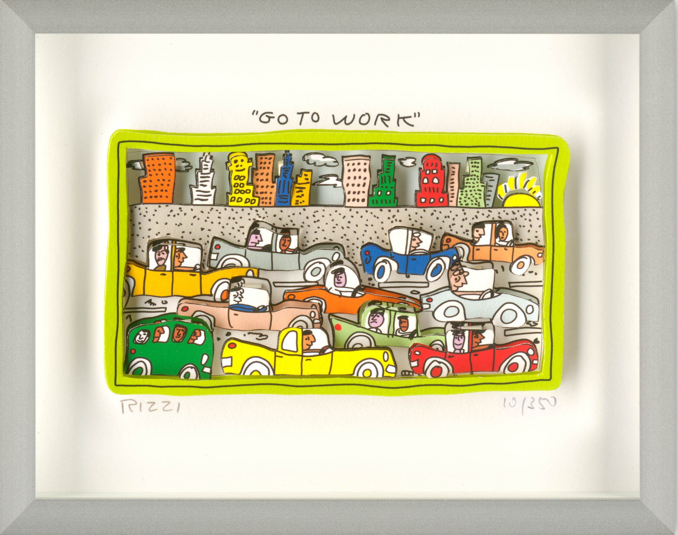 Go to work Kunst James Rizzi | Originale malerier af James Rizzi | Shop her