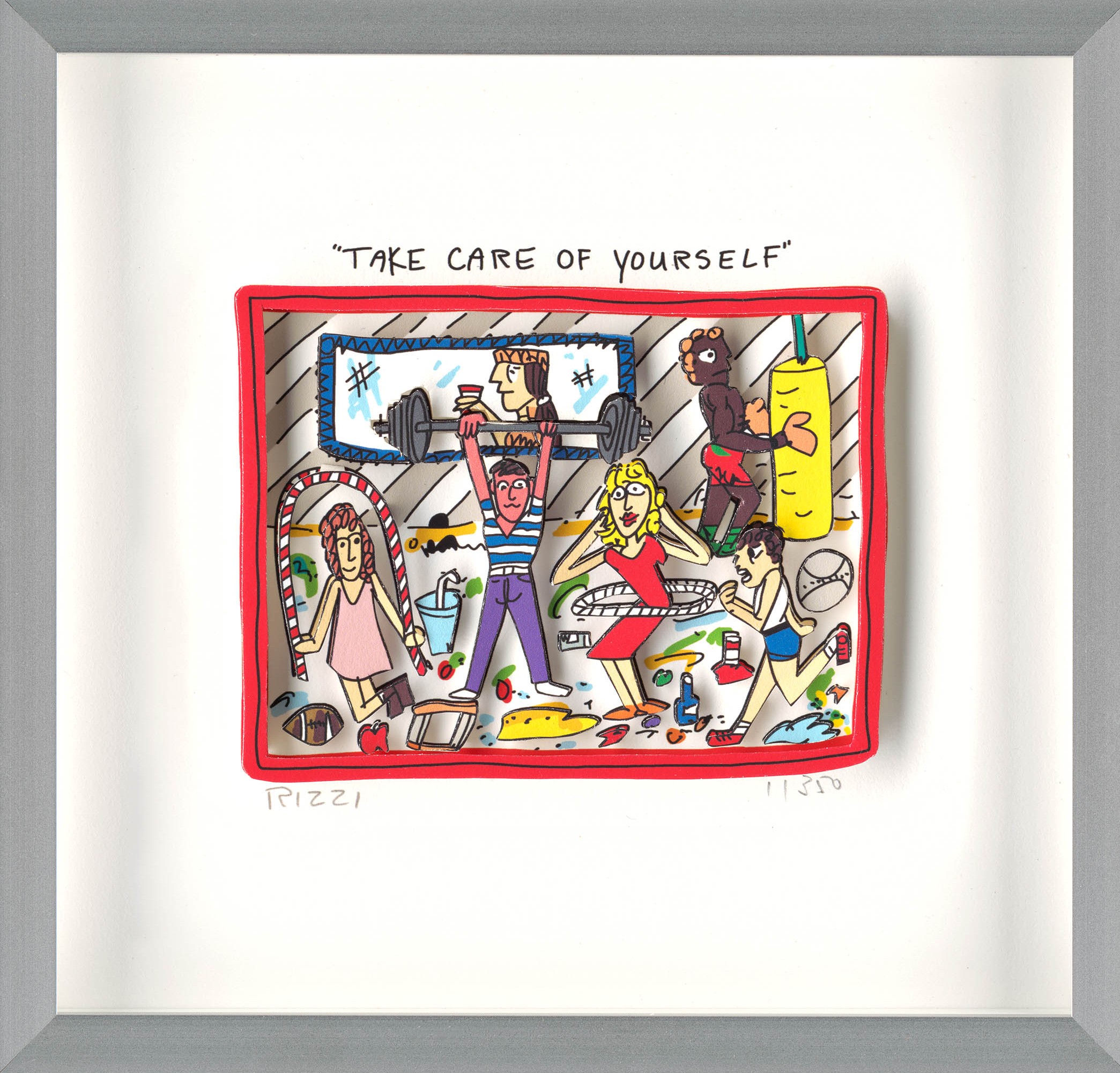 Take care of yourself Kunst James Rizzi | Originale malerier af James Rizzi | Shop her