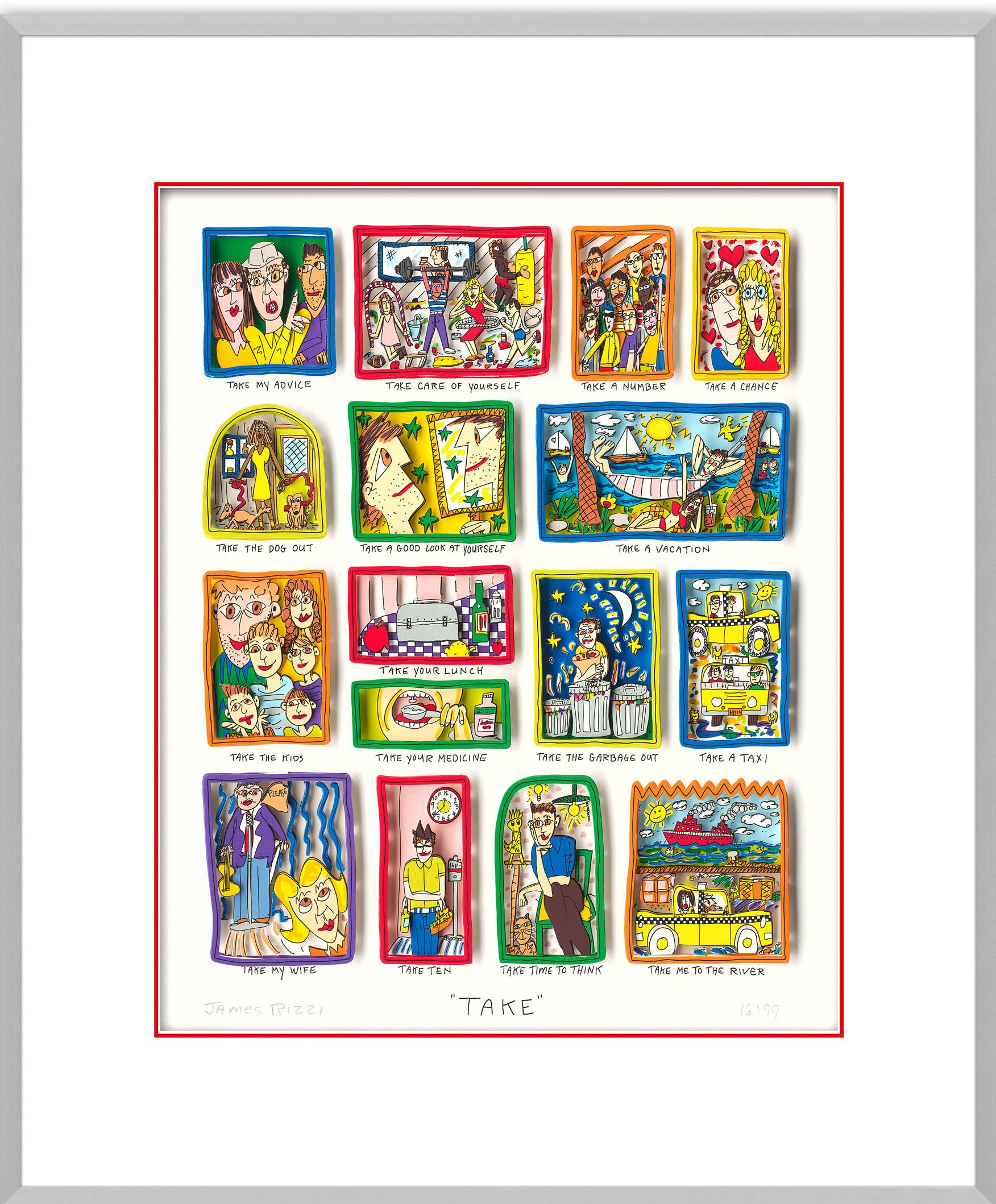 Take Kunst James Rizzi | Originale malerier af James Rizzi | Shop her