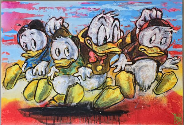 Anders And, Rip, Rap og Rup Jürgen Wölk | Se vores udvalg af malerier af Jürgen Wölk