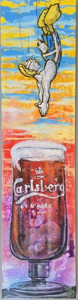 Anders And og Carlsberg Maleri Jürgen Wölk | Se vores udvalg af malerier af Jürgen Wölk
