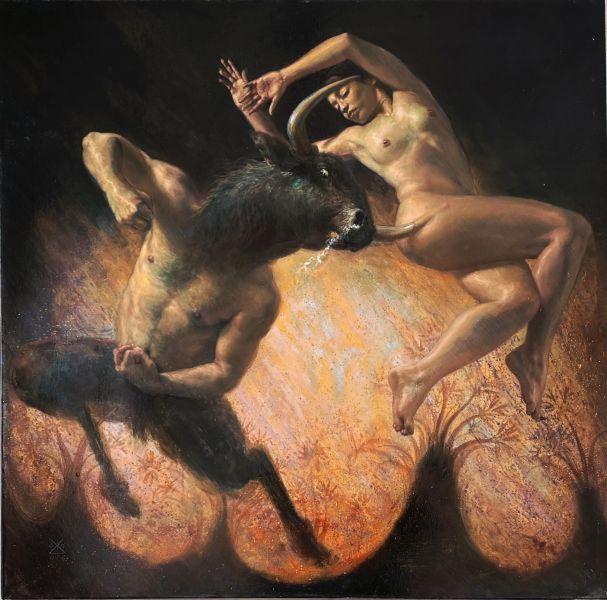 Minotaur Malerier Alejandro DeCinti | Køb eksklusivt Alejandro DeCinti kunst