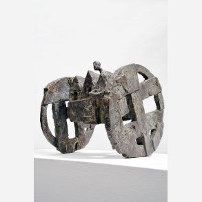 3-H�user-Wagen - skulptur af Michael Jastram