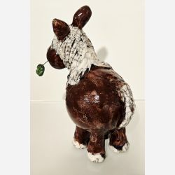 Hest - skulptur af Dorit Knudsen