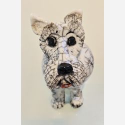 Hund - skulptur af Dorit Knudsen