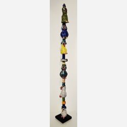T�rn med fugle - skulptur af Dorit Knudsen