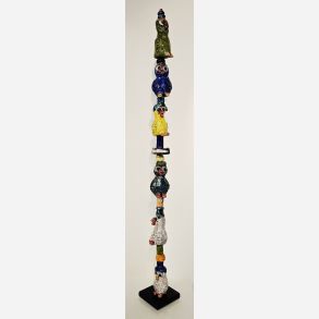 T�rn med fugle - skulptur af Dorit Knudsen