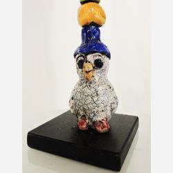 T�rn med fugle - skulptur af Dorit Knudsen