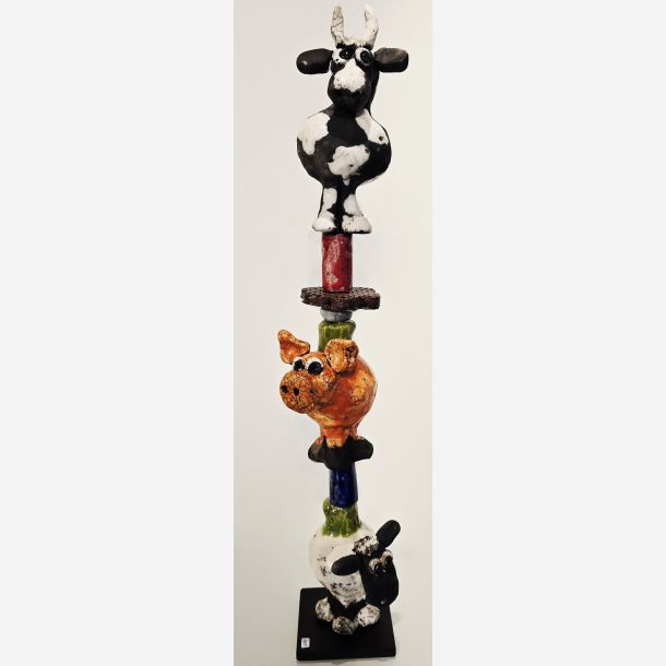 T�rn med dyr - skulptur af Dorit Knudsen
