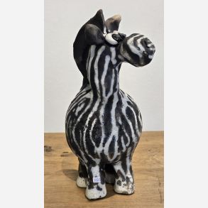 Zebra - skulptur af Dorit Knudsen