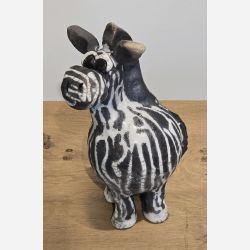 Zebra - skulptur af Dorit Knudsen