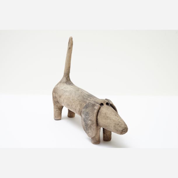 Dachshund L - skulptur af Jikke van de Waal-Bijma
