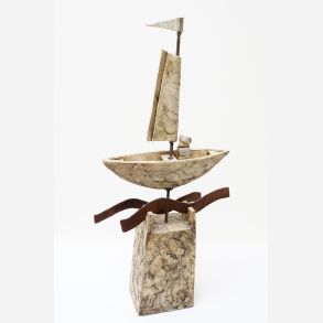 On the waves - skulptur af Jikke van de Waal-Bijma 