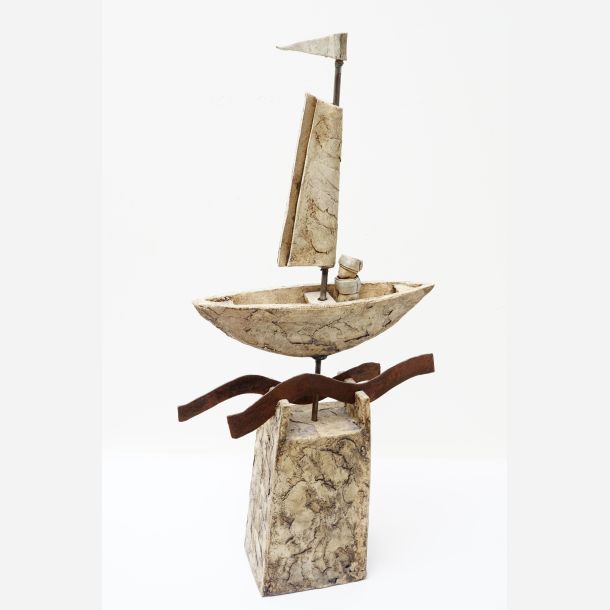 On the waves - skulptur af Jikke van de Waal-Bijma 