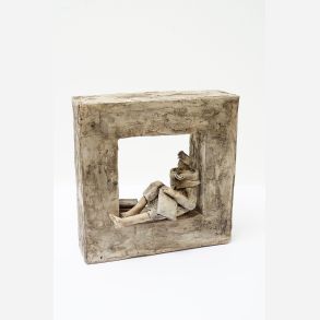 A vieuw through: Enjoy - skulptur af Jikke van de Waal-Bijma