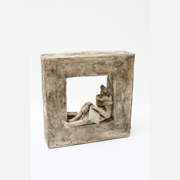 A vieuw through: Enjoy - skulptur af Jikke van de Waal-Bijma