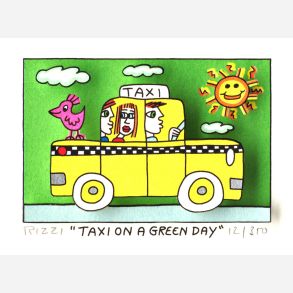 Taxi on a green day