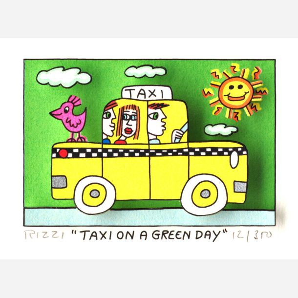 Taxi on a green day