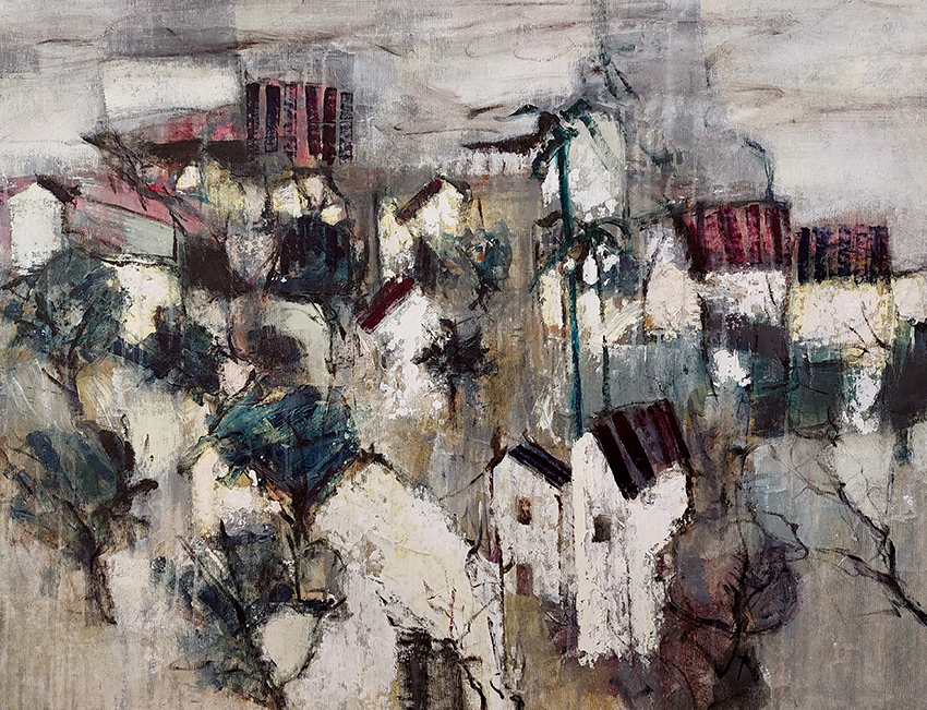 El pueblo andaluz Malerier Carsten Frank | Køb kunst og malerier fra Carsten frank | Unikt udvalg