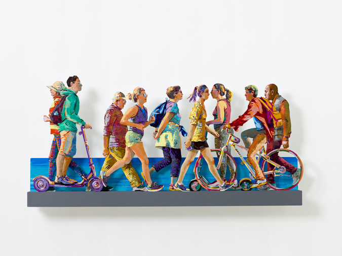 Beach Promenade Right Vægkunst David Gerstein | Malerier af David Gerstein | Shop her