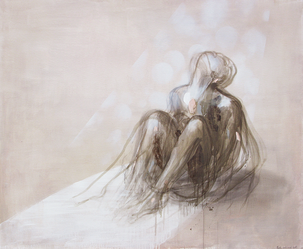 Første møde med lyset Malerier Annette Wier | Køb malerier lavet af Annette Wier - Unik lethed