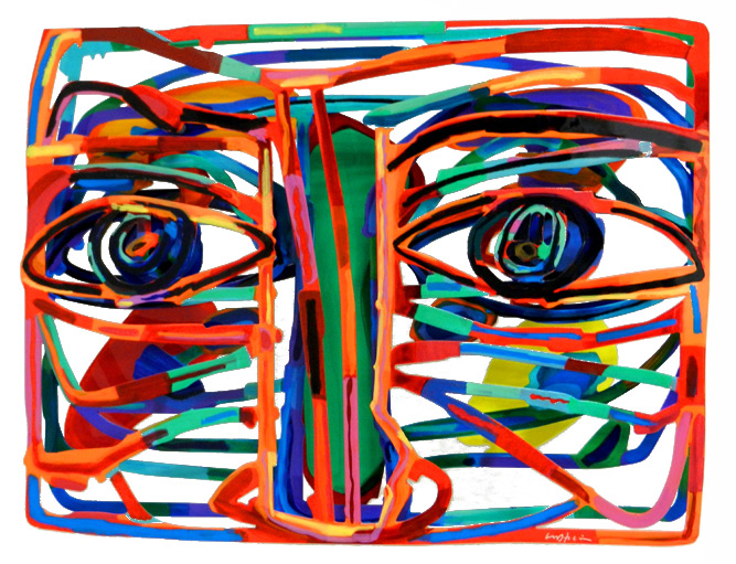 Graffiti face 4 Vægkunst David Gerstein | Malerier af David Gerstein | Shop her