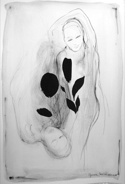 Hejmme hos os Kunsttegninger Annette Wier | Køb malerier lavet af Annette Wier - Unik lethed