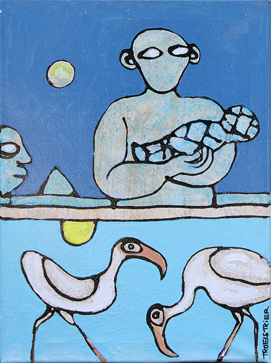 Mumien Malerier Troels Trier | Køb Troels Trier kunst og maleri - Unikt udvalg