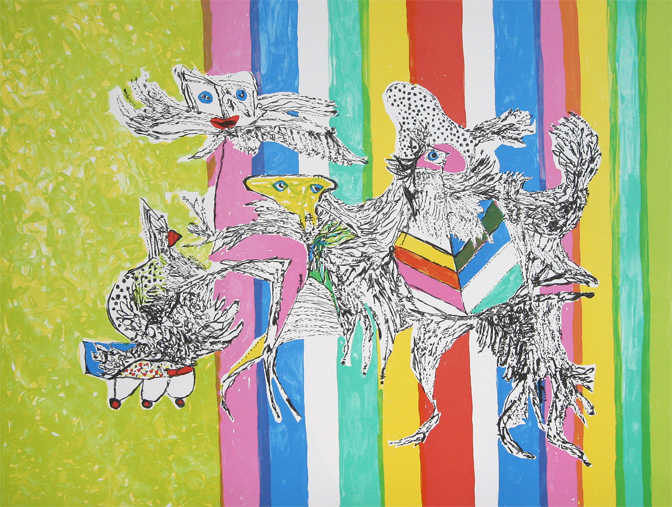 Myternes dans Litografier Lis Zwick | Poetiske værker af Lis Zwick | Se udvalget her