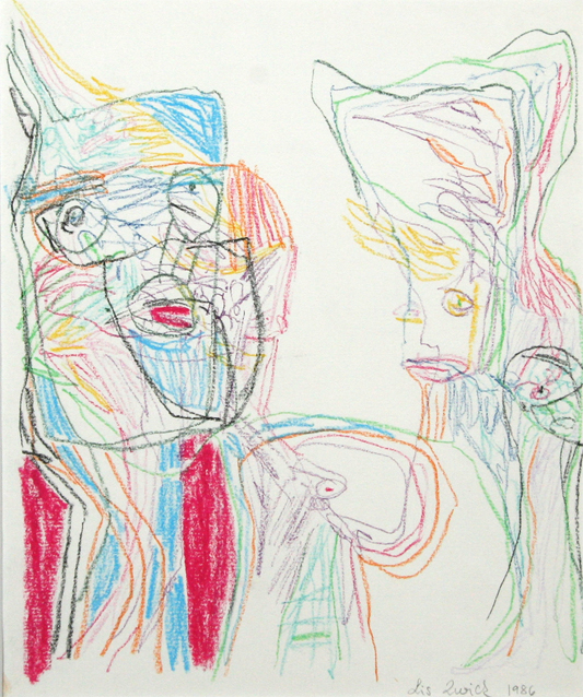 Uden titel Kunst på papir Lis Zwick | Poetiske værker af Lis Zwick | Se udvalget her