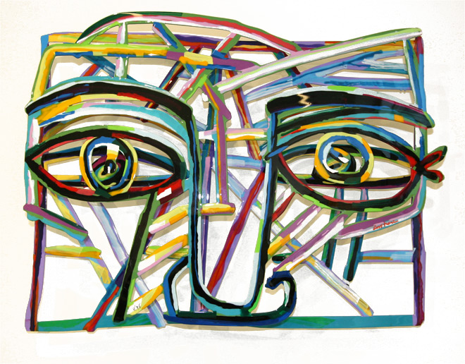 Graffiti face 3 Vægkunst David Gerstein | Malerier af David Gerstein | Shop her