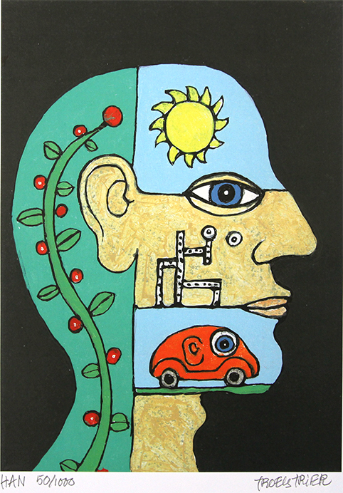 Han Kunstplakater Troels Trier | Køb Troels Trier kunst og maleri - Unikt udvalg