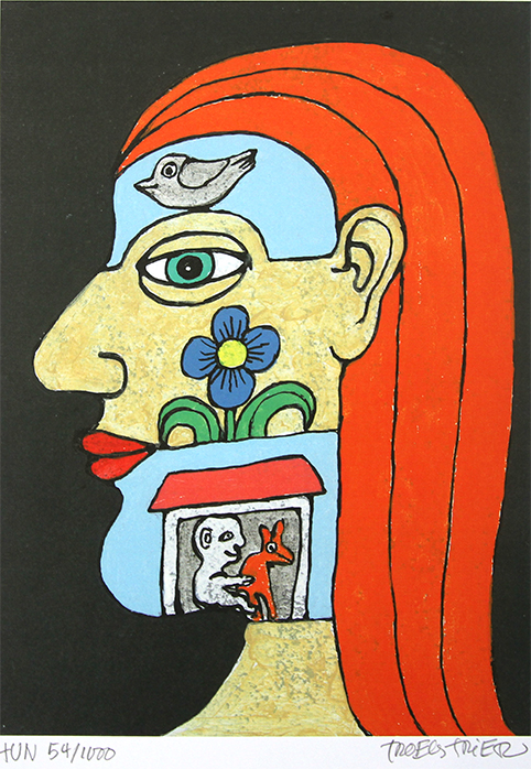 Hun Kunstplakater Troels Trier | Køb Troels Trier kunst og maleri - Unikt udvalg