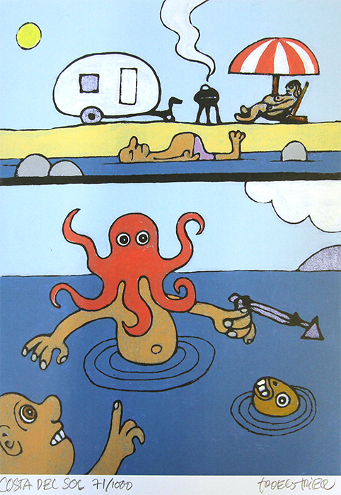 Costa del sol Kunstplakater Troels Trier | Køb Troels Trier kunst og maleri - Unikt udvalg