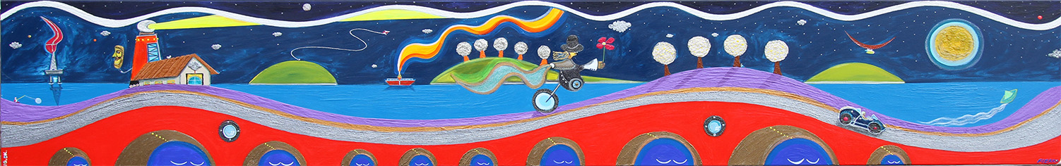 Uden titel Malerier Juan Carlos Fierro | Farvestålende værker af Juan Carlos Fierro